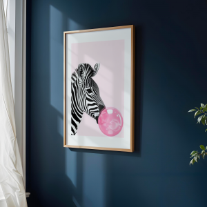 فقاعة زيبرا الوردية